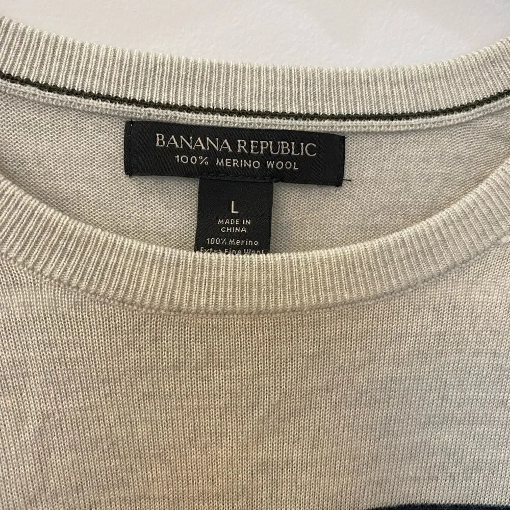 Banana Republic 100% Merino Wool Sweater Men Size L